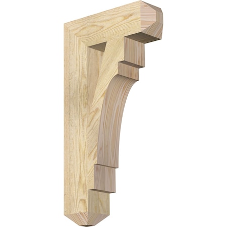 Ekena Millwork Merced Craftsman Rough Sawn Bracket, Douglas Fir, 4"W x 14"D x 26"H BKT04X14X26MRC04RDF